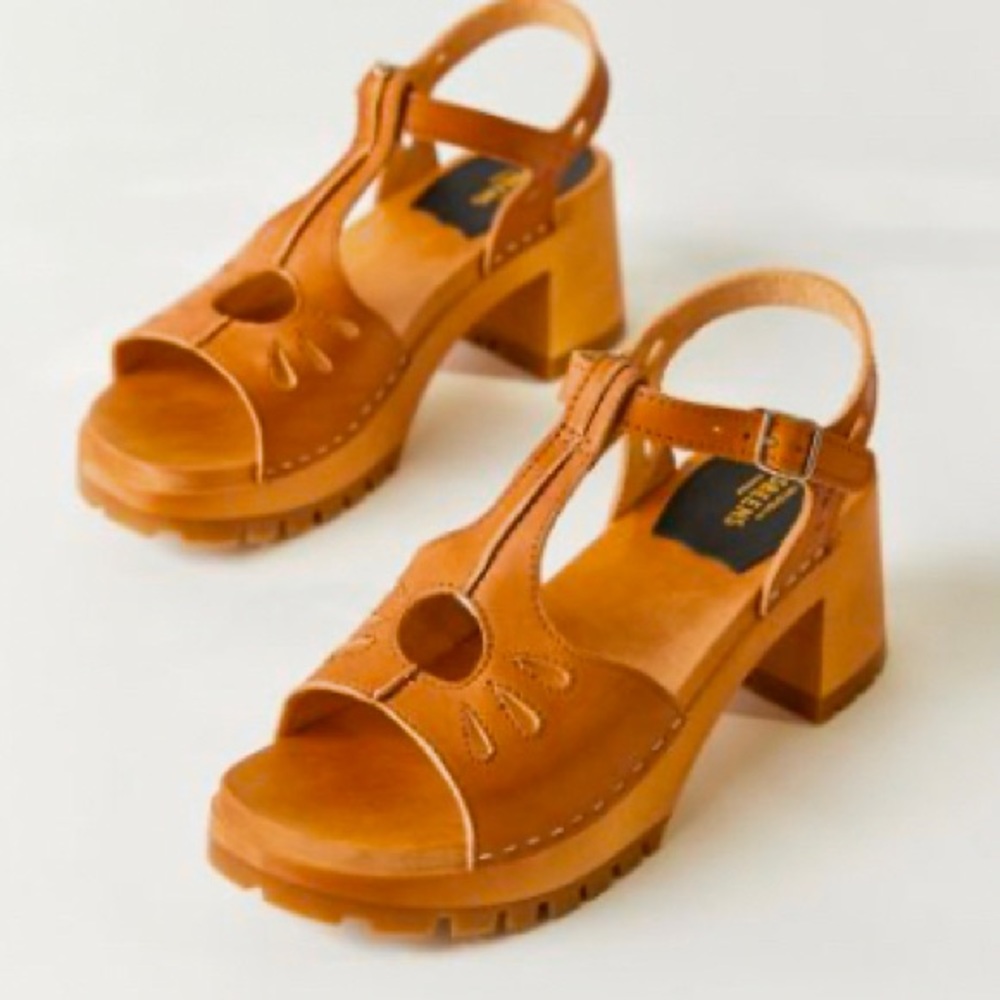 Swedish Hasbeens natural leather Urban Outfitters UO open toe sandals 39.
